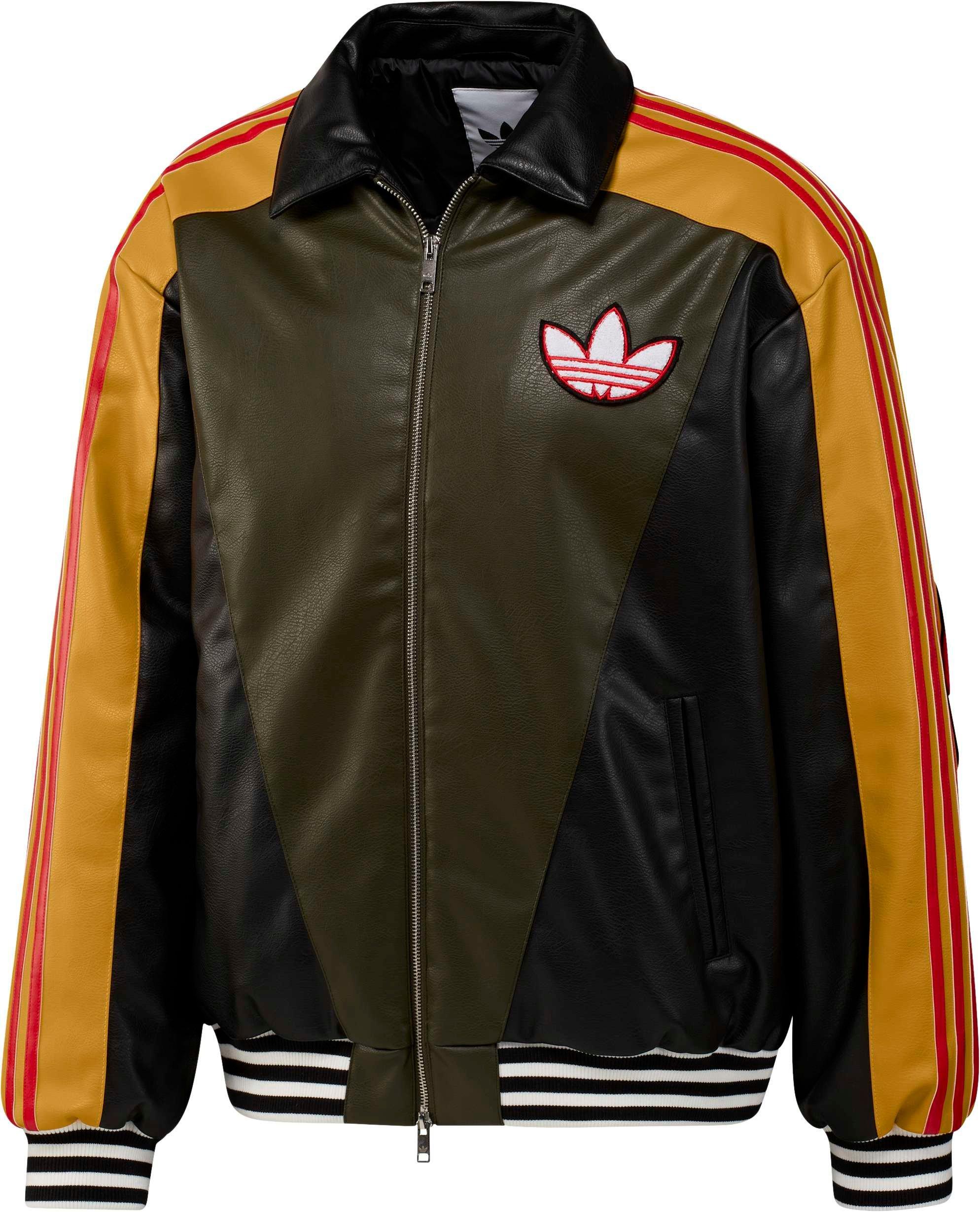 adidas Originals Men's Poke 8 Ball Jacket - Black/Olive/Brown - BLACK/OLIVE/BROWN